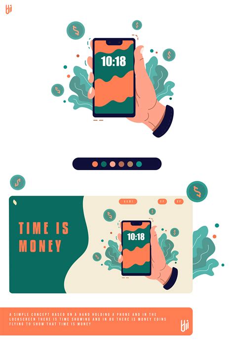 Phone In Hand Flat Illustration on Behance