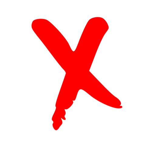 Red X Symbol - ClipArt Best