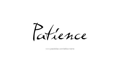 Patience Name Tattoo Designs