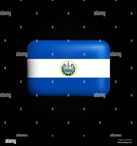 El Salvador Flag 3D Icon. National Flag of El Salvador. Vector ...