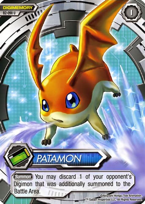 Power Rangers Action Card Game: Digimon Fusion CCG - The Patamon Card