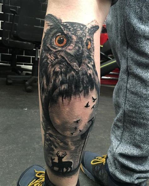 12+ Adorable Owl and Moon Tattoo Ideas | PetPress