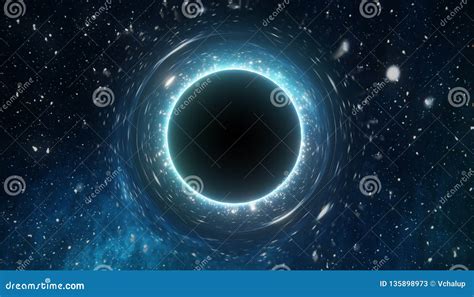 Singularity of Massive Black Hole. 3D Rendered Illustration. Stock Illustration - Illustration ...