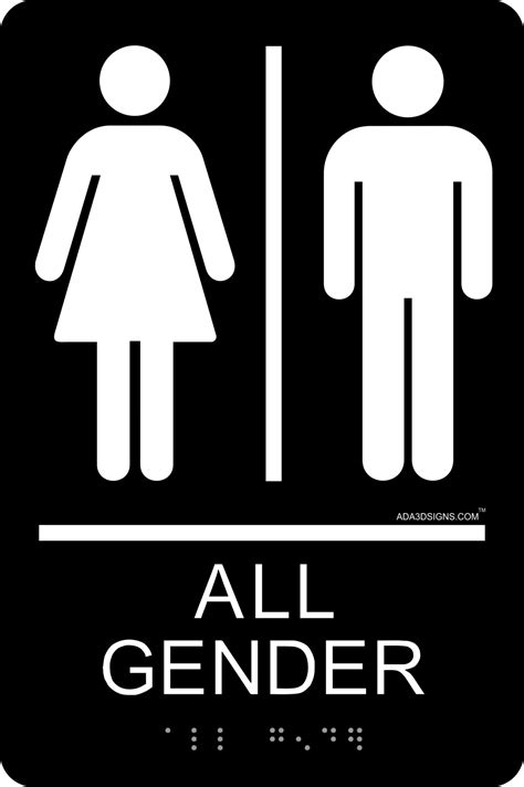 All Gender Restroom Sign | All gender restroom, Restroom sign, Gender