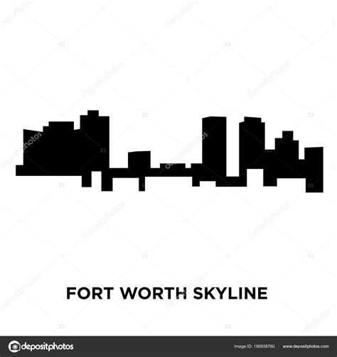 Fort worth skyline silhouette on white background, vector illustration — Stock Vector ...