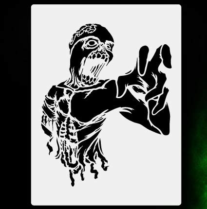 Zombie Torso 2 - Airbrush Stencil Template Airsick Zombies | eBay