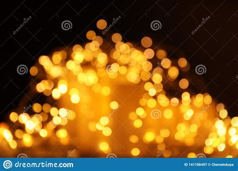 Gold Glitter with Bokeh Effect Stock Image - Image of brilliance, dark: 141106497