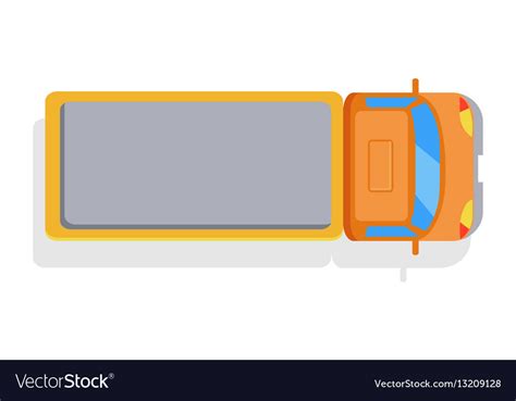 Truck top view flat style icon Royalty Free Vector Image