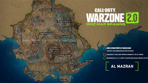 DMZ: Updated Map with all 28 Spawn Points on Al Mazhra