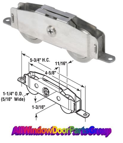 PPG Herculite Tempered Glass Patio Door | Roller Wheel Assembly | All Window Door Parts Group