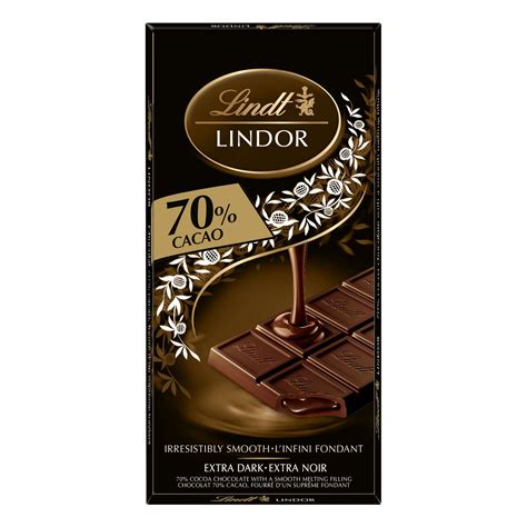 Lindt LINDOR 70% Cacao Dark Chocolate Bar, 100 Grams | Walmart Canada