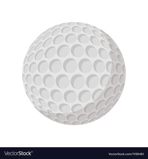 Golf ball cartoon icon Royalty Free Vector Image