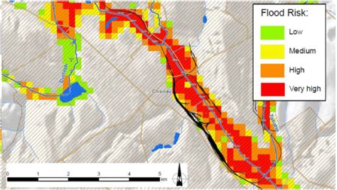 Example of flood risk map. | Download Scientific Diagram