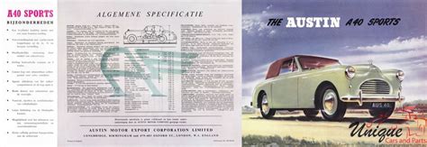 1951 Austin A40 Sports Brochure