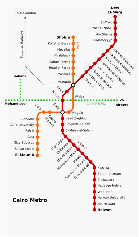 File - Cairo-metro - Cairo Metro Map 2016, HD Png Download - kindpng