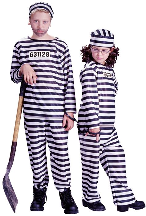 Striped Jailbird Prisoner Children's Costume | Childrens costumes, Halloween dress up ideas ...