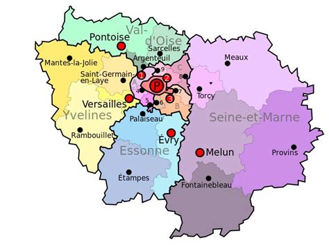 Ile De France Department Map / Learn About Paris The Ile De France ...