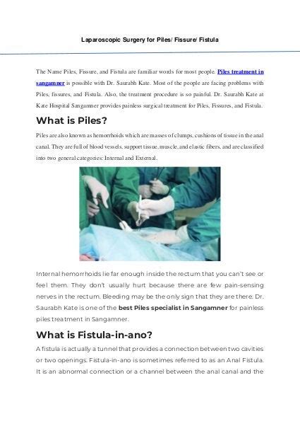 Laparoscopic Surgery for Piles Fissure Fistula.pdf