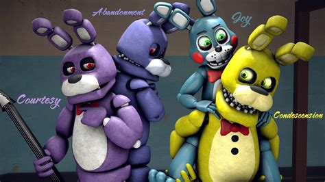 Original, Unwithered, Toy Bonnie and Springbonnie by TalonDang on DeviantArt