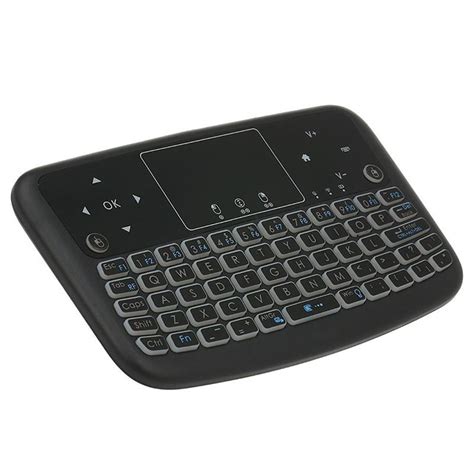 Backlit Wireless Keyboard / Touchpad for Smart TV A36 - Black