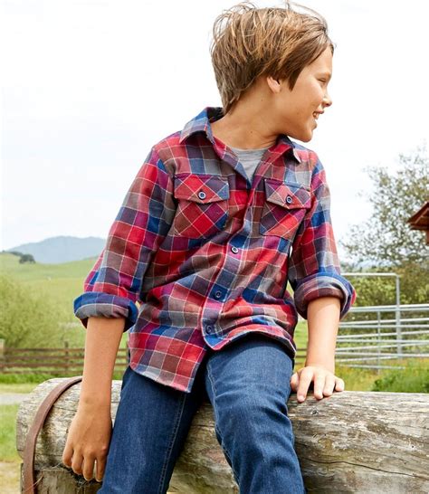 Boys' L.L.Bean Flannel Shirt, Plaid