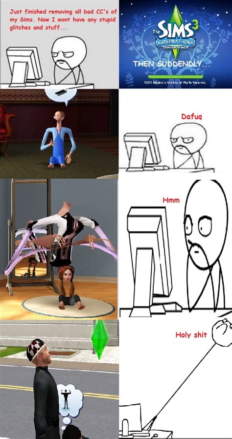 Sims 3 - Glitch meme by mollymolata on DeviantArt