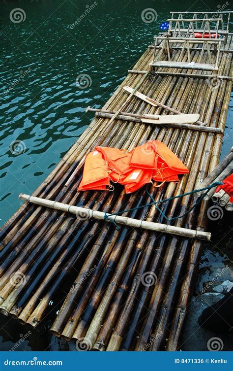 Bamboo raft stock photo. Image of river, organic, life - 8471336