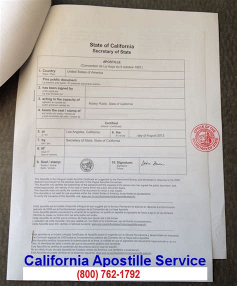 Apostille Service California - Sacramento Secretary of State Filing Service