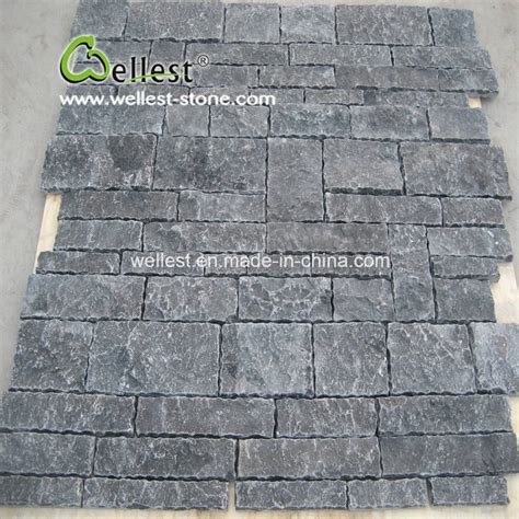 Black Limestone Bluestone Natural Stone Wall Bricks, Wall Stone Panels ...