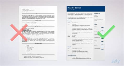 Material Handler Resume Sample and Job Description