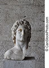 Broken statue gigantic figure of ancient god. Athens - february 3: broken statue gigantic figure ...