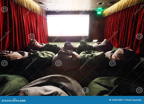 Back of Comfortable Unusual Seats in Movie Theater Stock Image - Image ...