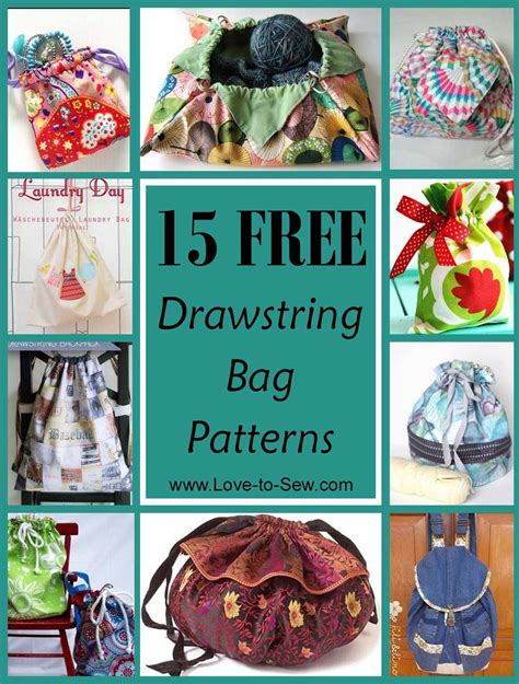 15 Free Drawstring Bag Patterns - Love to Stitch and Sew