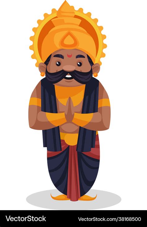 Ravana cartoon character Royalty Free Vector Image