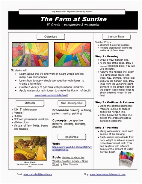 Beyond ROY G. BIV: Free Lesson Plan #5: The Farm at Sunrise | Art ...