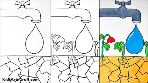 Easy Save Water Drawing For Kids - Kids Art & Craft