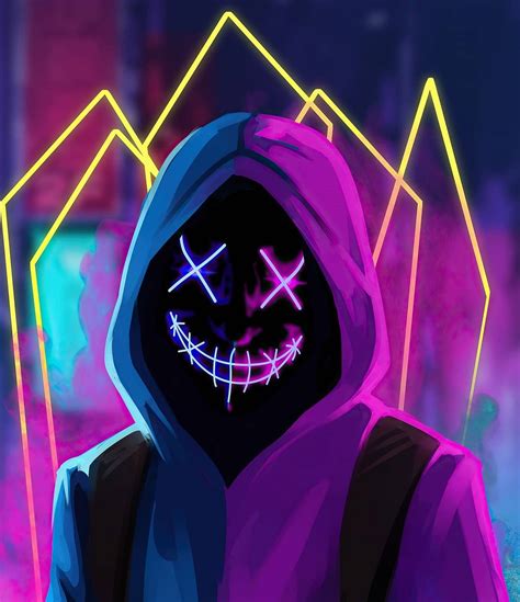 Download Cool Neon Hoodie Profile Picture Wallpaper | Wallpapers.com