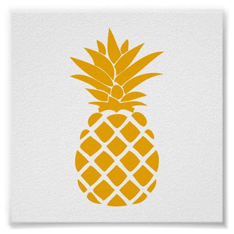 Orange Decorative Pineapple Shape Poster | Zazzle.com | Pineapple drawing, Shape posters ...