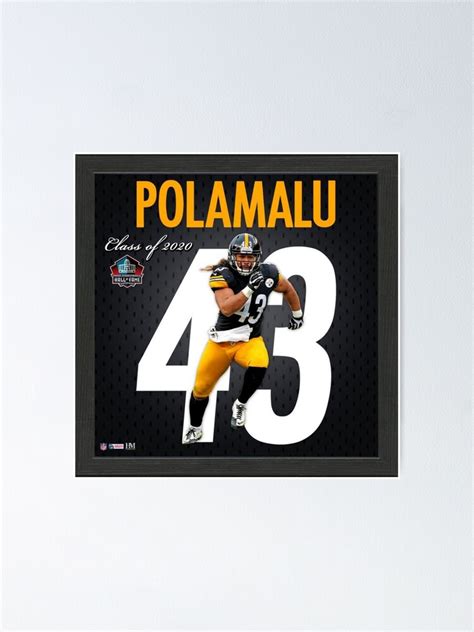 "Hall Of Fame Troy Polamalu" Poster for Sale by CipperSteaz | Redbubble