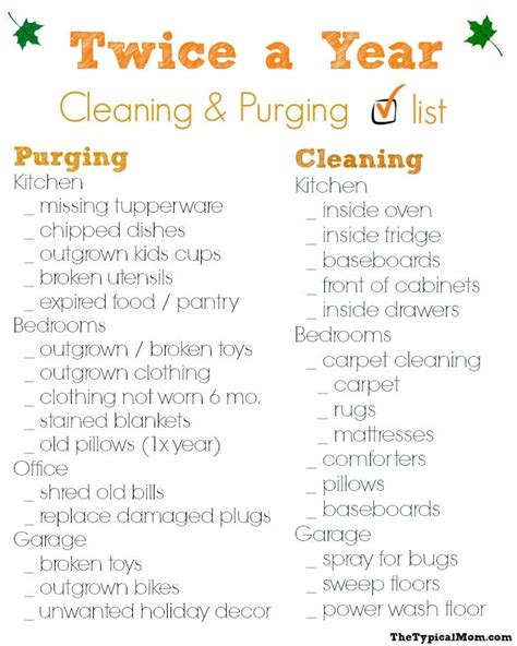 House Cleaning Checklist · The Typical Mom