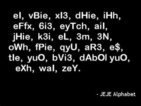 JejeDEX, Jejemon, Jejeje: Jejemon Item: The Jeje Alphabet, Keyboard