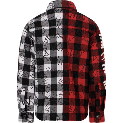 John Richmond Logo Checkered Shirt in red, White and Black ...