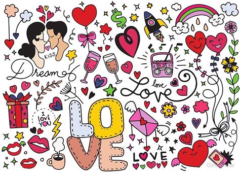 "love doodle" by Chris olivier | Redbubble | Love doodles, Hände ...