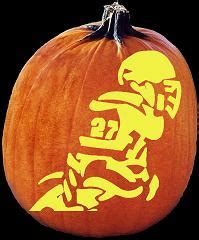 SpookMaster - Football Pumpkin Carving Pattern - Jack O Lantern