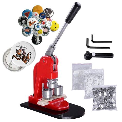 Button Maker,EECOO Button Badge Maker Punch Press Machine with 1000 Pcs ...