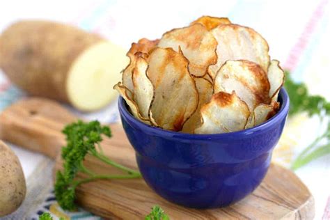 Extra Crispy Baked Potato Chips | 3 Ingredient Healthy Snack | Mind ...