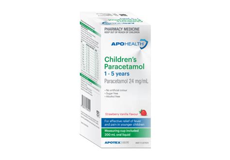 APOHEALTH Children's Paracetamol 1 to 5 years - Apohealth