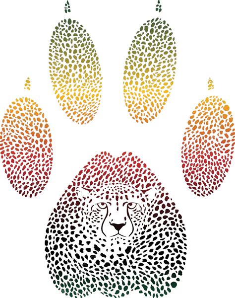 Cheetah Color Footprint Background Abstract Footprint Vector, Background, Abstract, Footprint ...