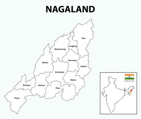 Vector of Nagaland map. District map of - ID:168900964 - Royalty Free Image - Stocklib