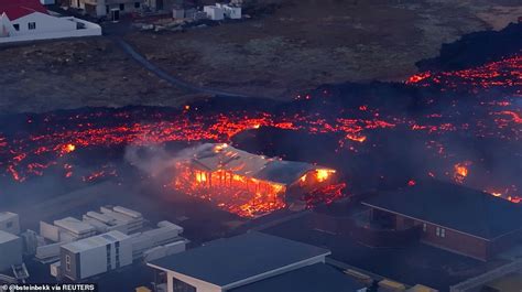 Fight to save Grindavík: Horrifying drone footage shows scorching lava from Iceland volcano ...